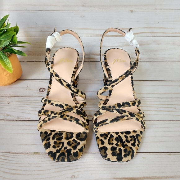 J. Crew Odette Strappy Sandals Leopard Pat… - Picture 2 of 10